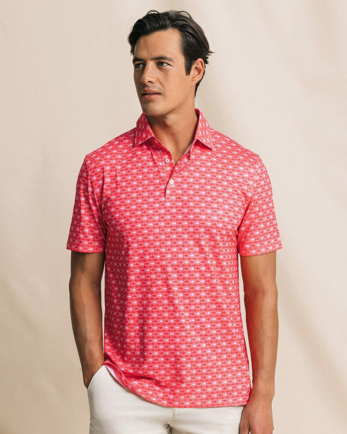 Driver Fintastic Frenzy Printed Polo | Southern Tide Hot Sale