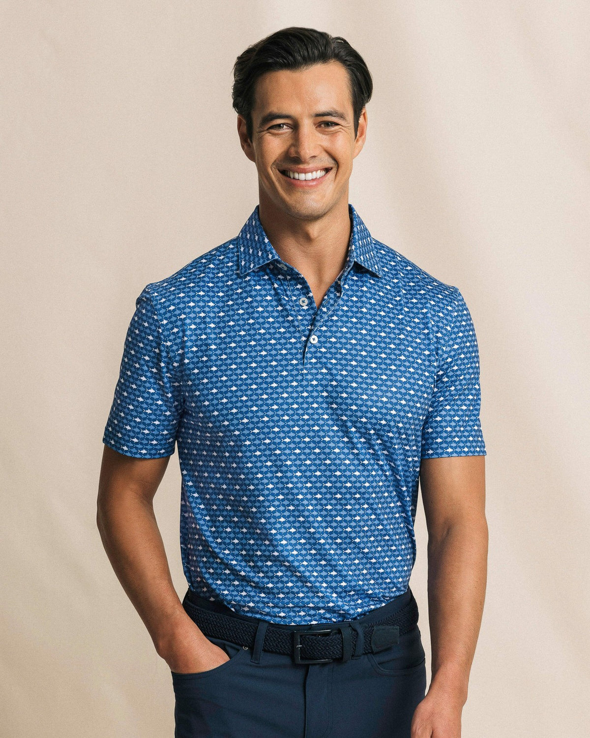 Driver Fintastic Frenzy Printed Polo | Southern Tide Hot Sale
