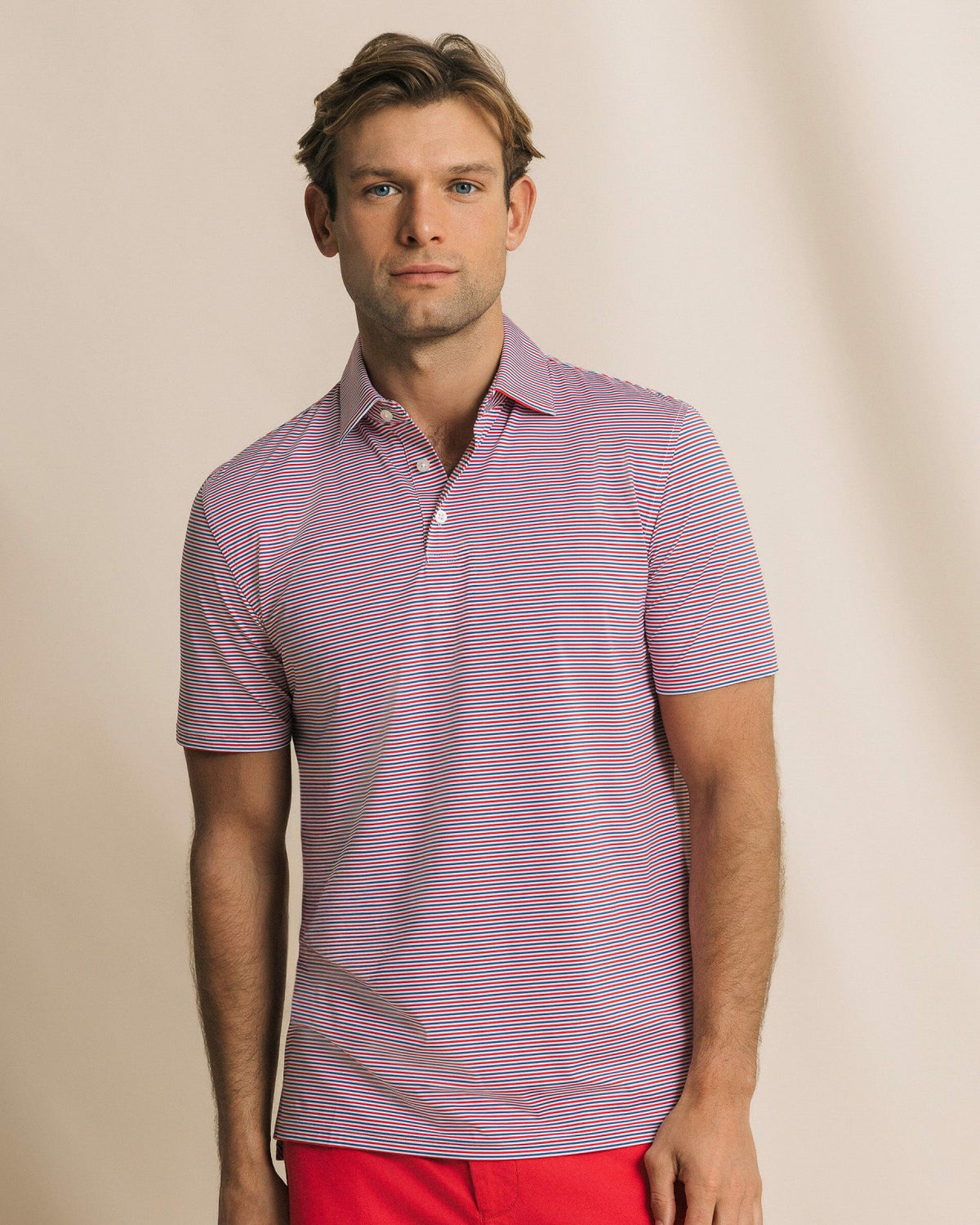 Pelican Landing Stripe Performance Polo | Southern Tide Exclusive