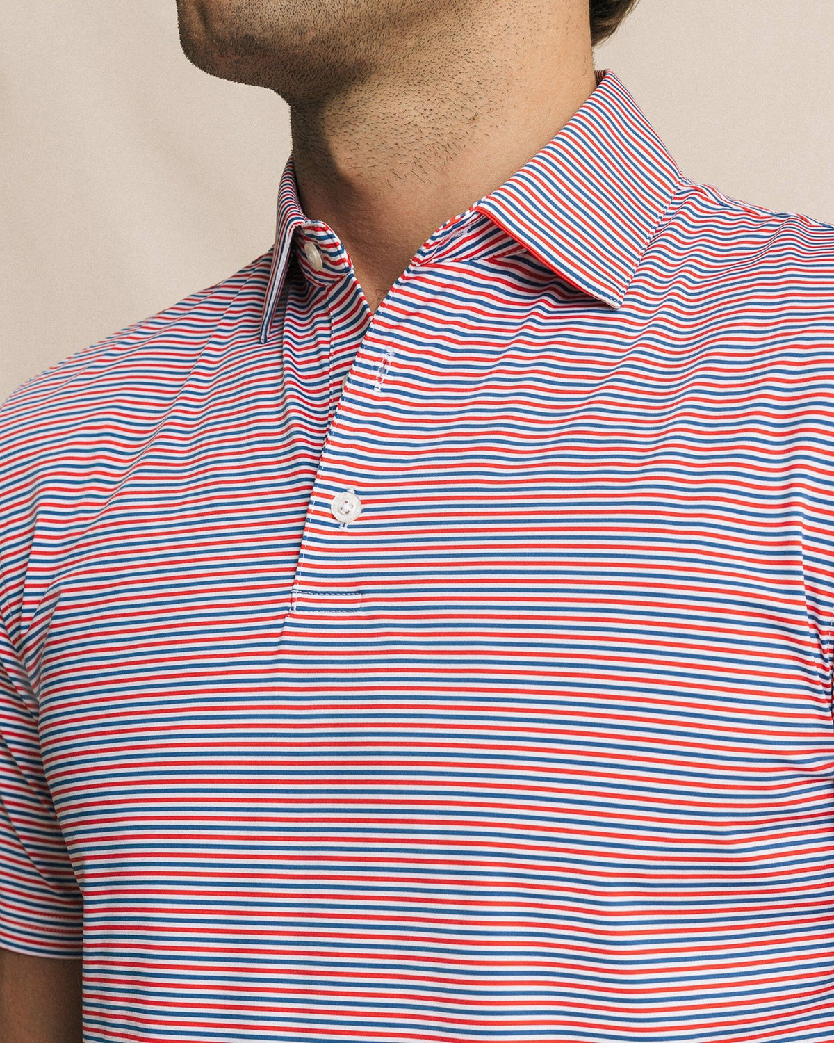 Pelican Landing Stripe Performance Polo | Southern Tide Exclusive