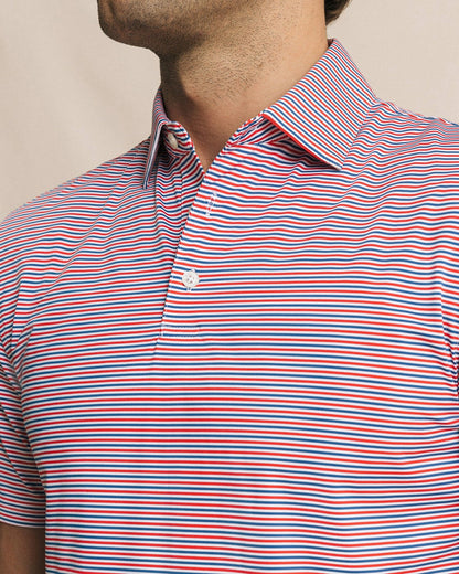Pelican Landing Stripe Performance Polo | Southern Tide Exclusive
