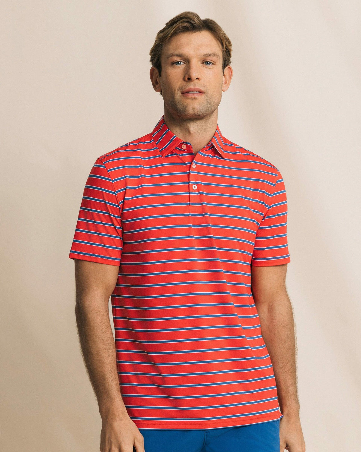 Moonlight Bay Stripe Performance Polo | Southern Tide Great Value