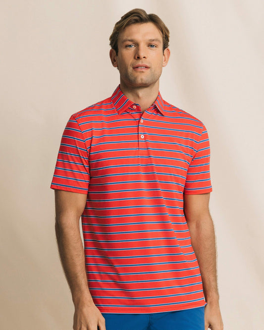 Moonlight Bay Stripe Performance Polo | Southern Tide Great Value