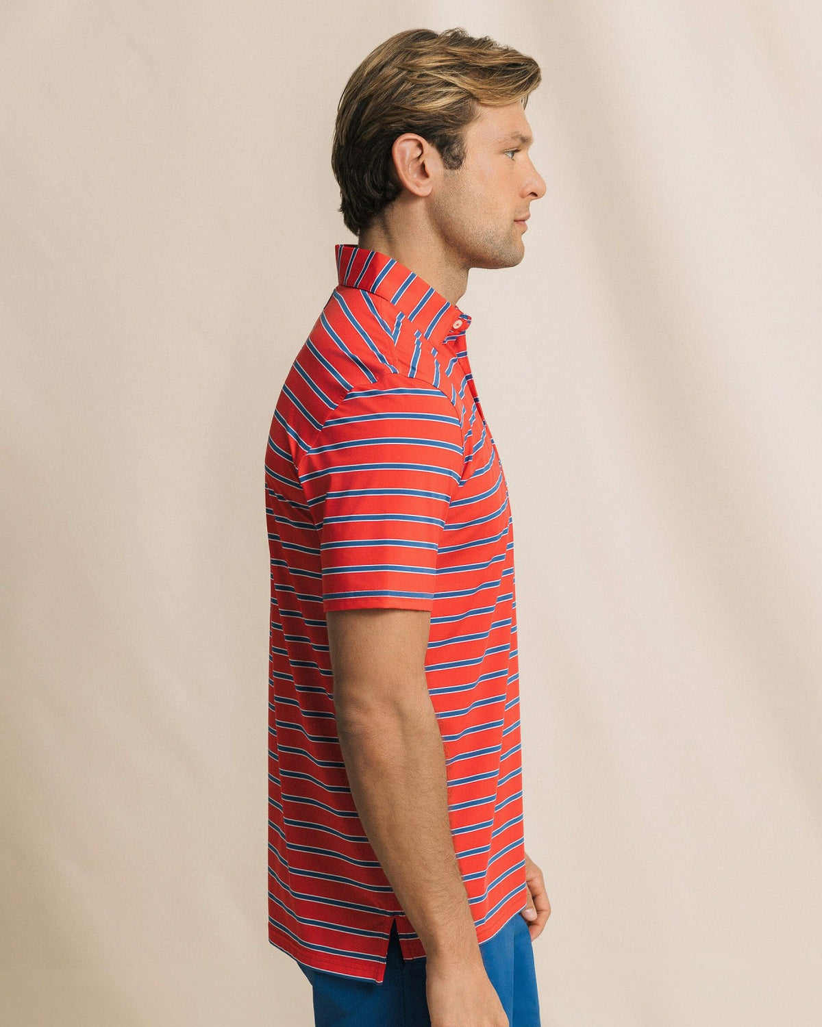 Moonlight Bay Stripe Performance Polo | Southern Tide Great Value