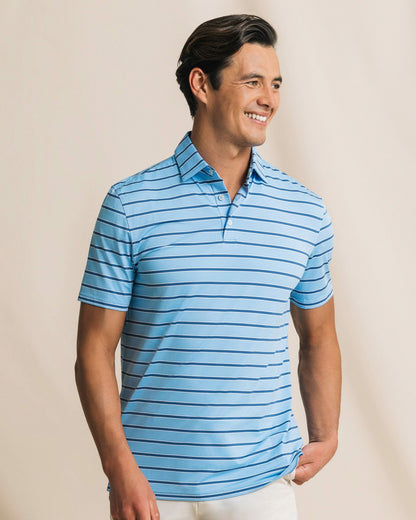Moonlight Bay Stripe Performance Polo | Southern Tide Great Value
