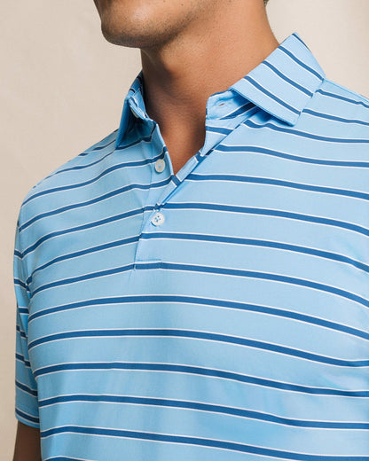 Moonlight Bay Stripe Performance Polo | Southern Tide Great Value