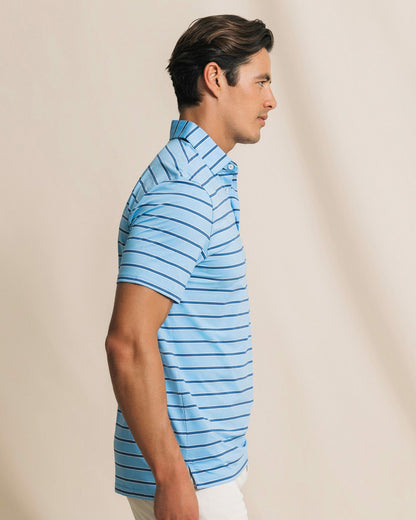 Moonlight Bay Stripe Performance Polo | Southern Tide Great Value
