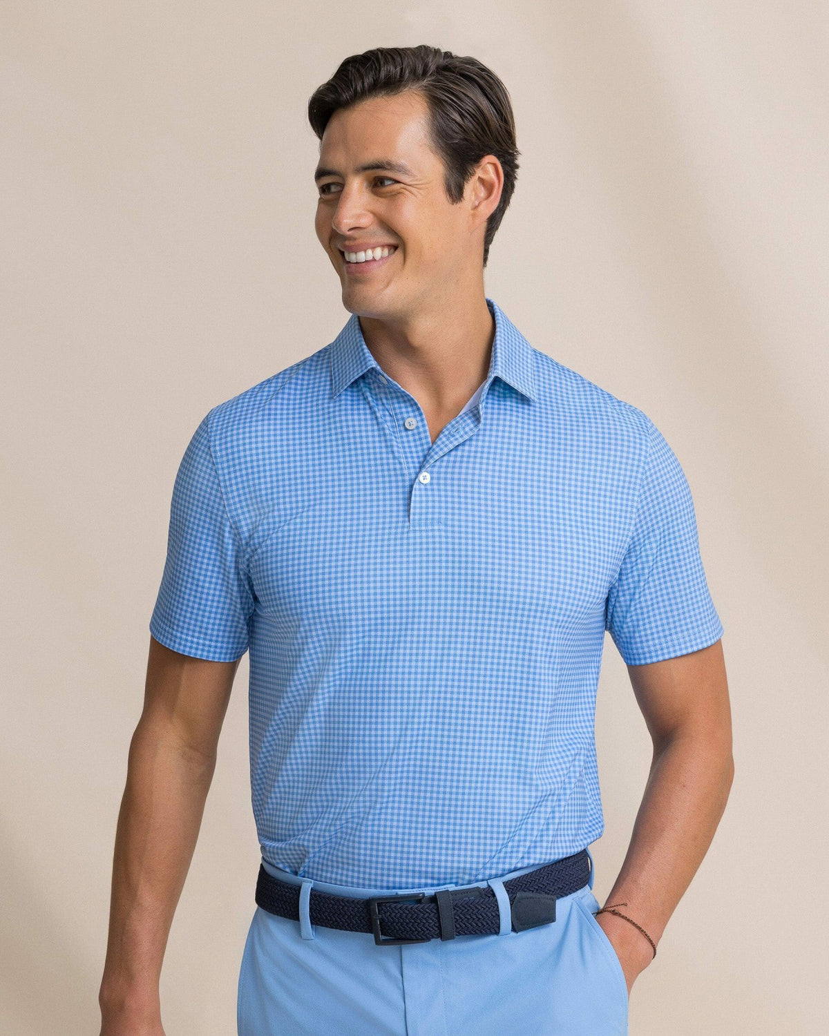 Driver Island View Gingham Printed Polo | Southern Tide Deals