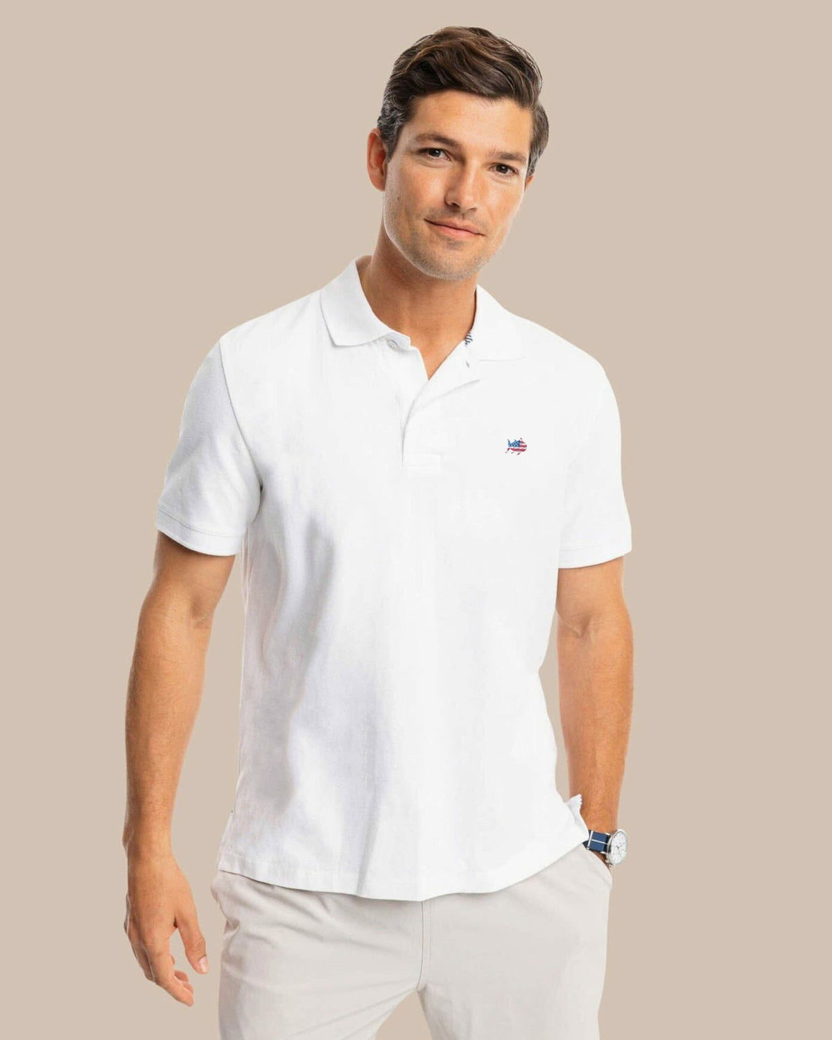 USA Flag Skipjack Polo | Southern Tide Best Seller