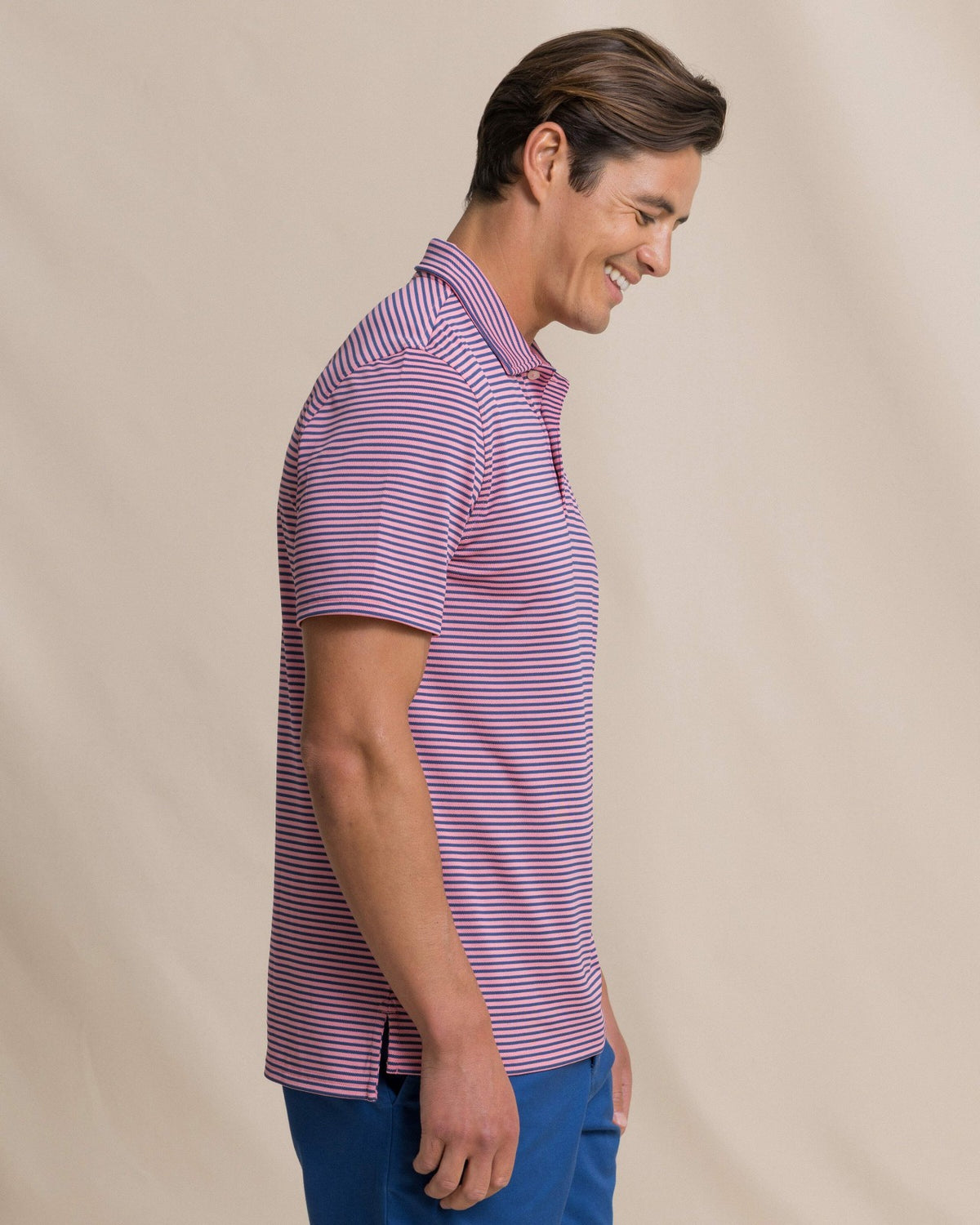 Oceanfront Stripe Pique Performance Polo | Southern Tide Sale