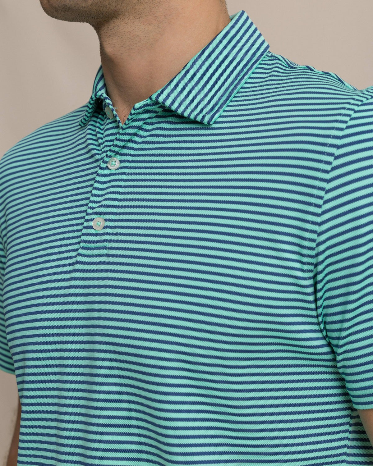 Oceanfront Stripe Pique Performance Polo | Southern Tide Sale