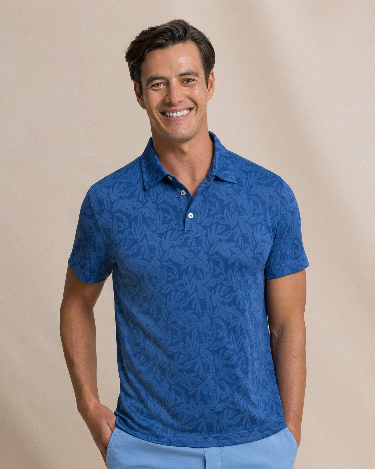 Island Fronds Jacquard Polo | Southern Tide New