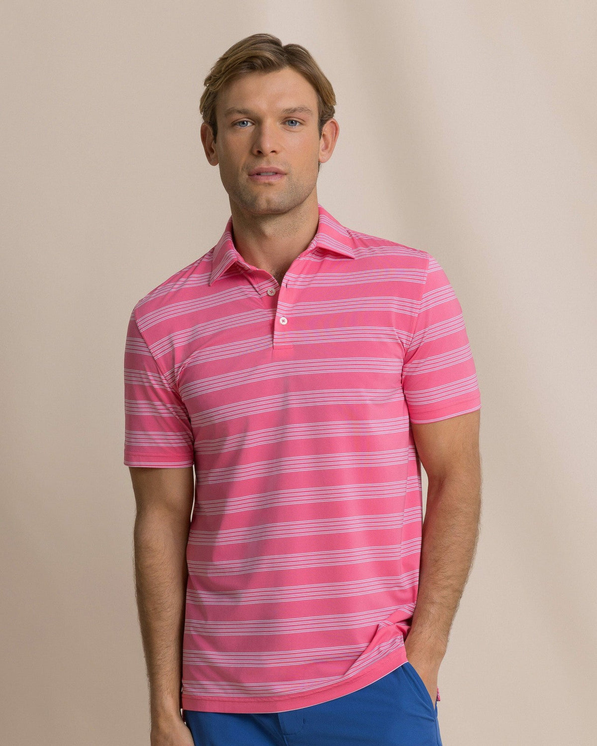 Dune Crest Stripe Performance Polo | Southern Tide Discount