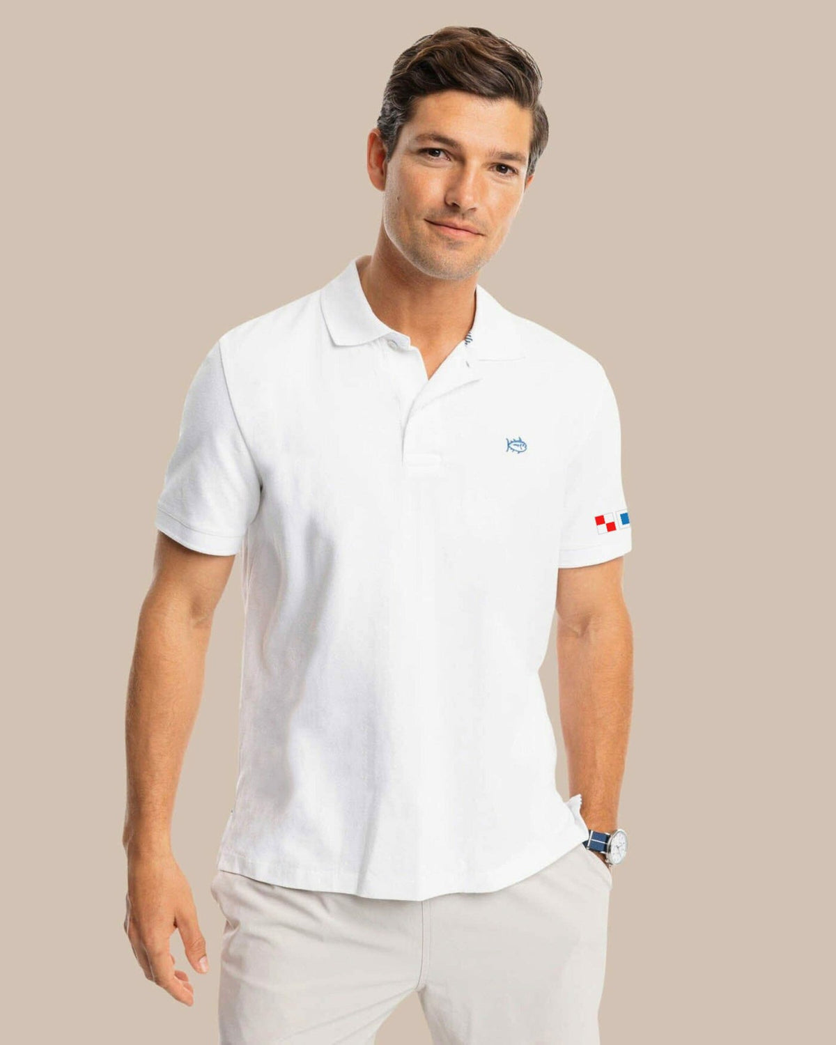 USA Nautical Flags Skipjack Polo | Southern Tide Smart Buy