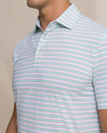 Water Way Stripe Performance Polo | Southern Tide Premium