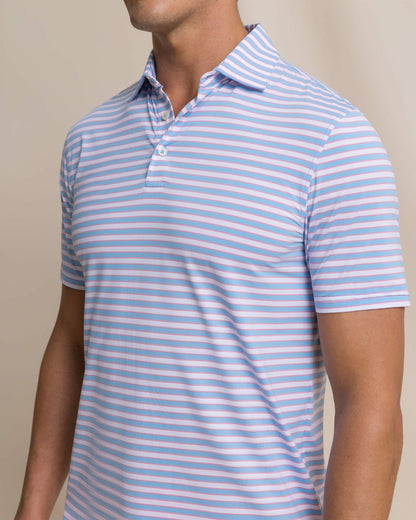 Water Way Stripe Performance Polo | Southern Tide Premium