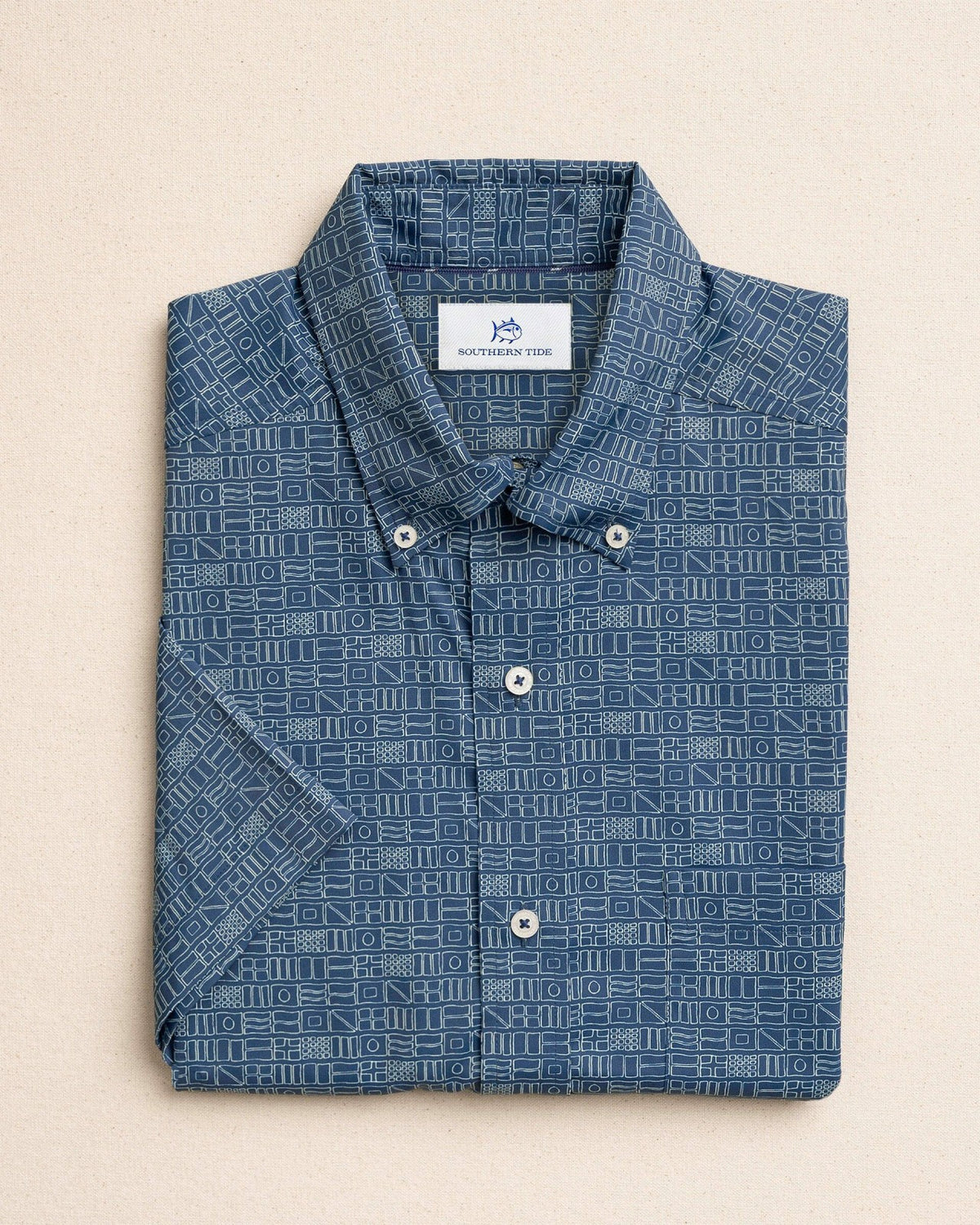 ST Nautical Flags Short Sleeve Sport Shirt | Southern Tide Smart Buy