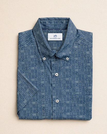 ST Nautical Flags Short Sleeve Sport Shirt | Southern Tide Smart Buy