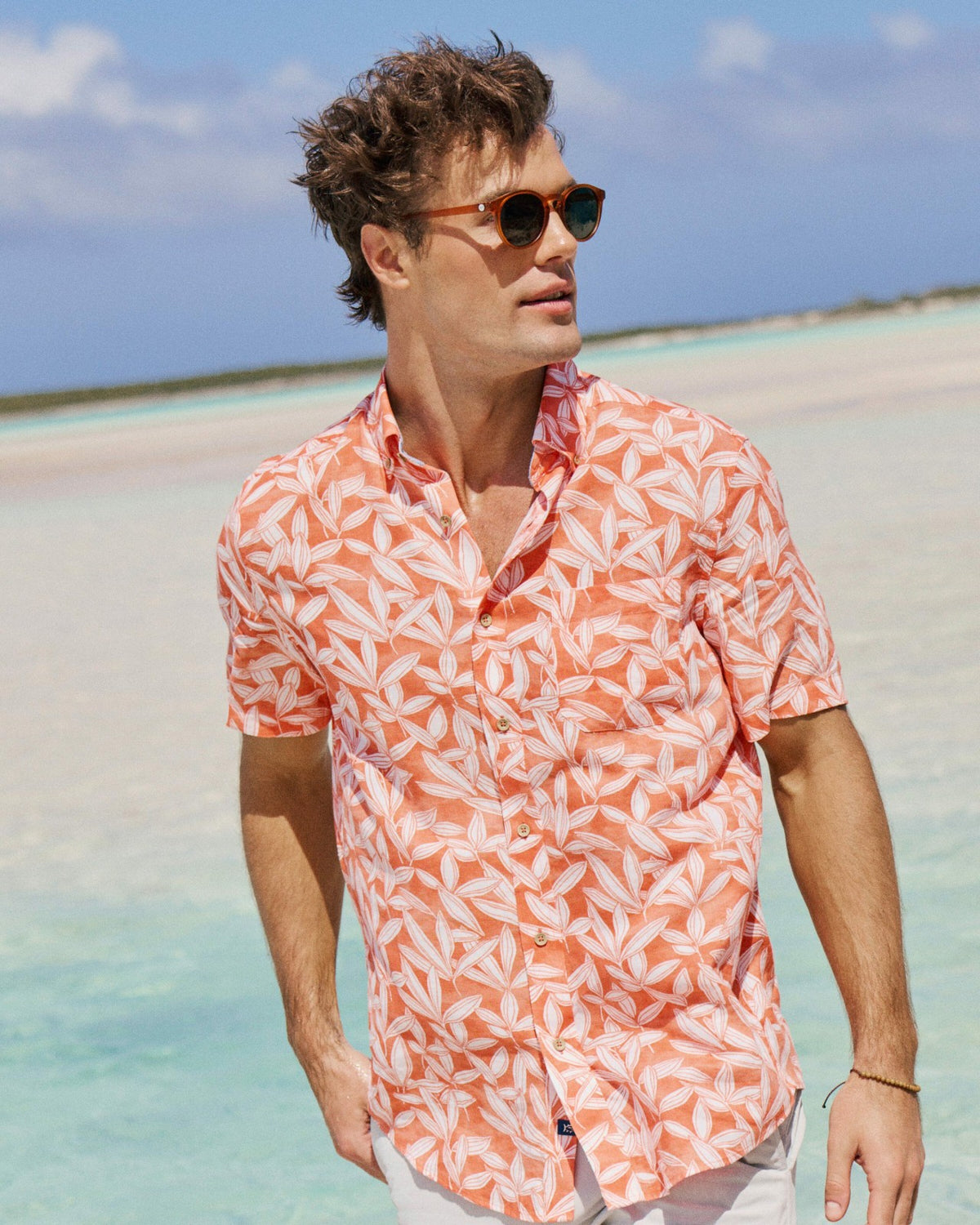 Kokomo Row Linen Rayon Short Sleeve Sport Shirt | Southern Tide Premium