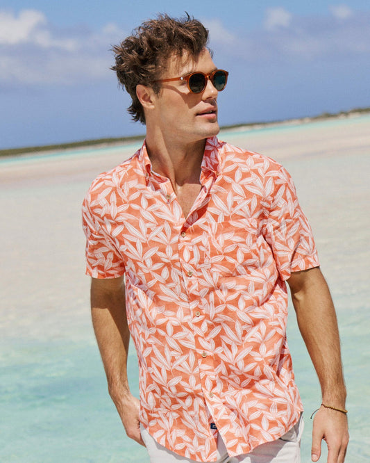 Kokomo Row Linen Rayon Short Sleeve Sport Shirt | Southern Tide Premium
