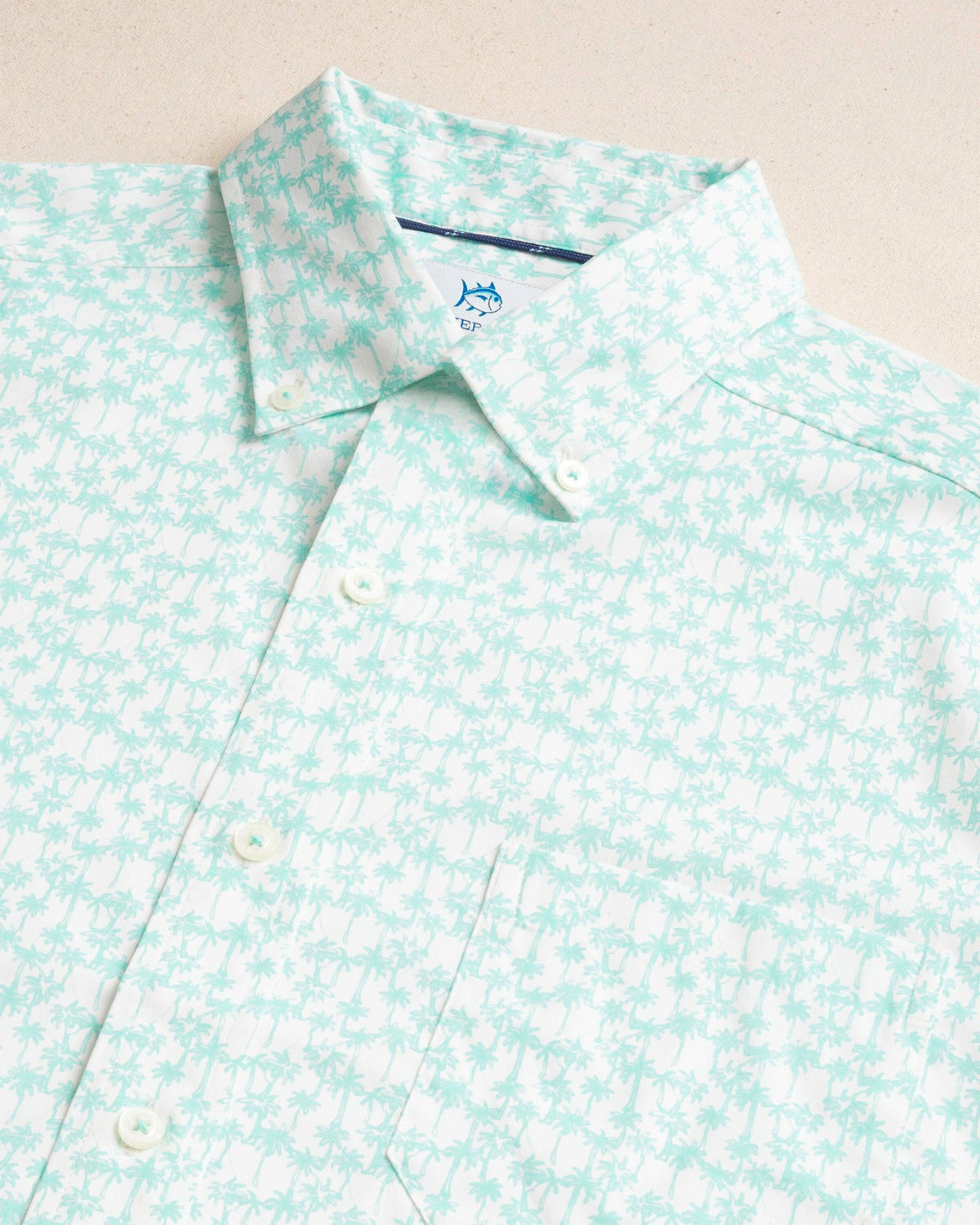 Talk To The Palm Short Sleeve Sport Shirt | Southern Tide Classic