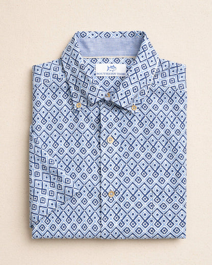 Marine Mirage Linen Rayon Short Sleeve Shirt | Southern Tide Popular