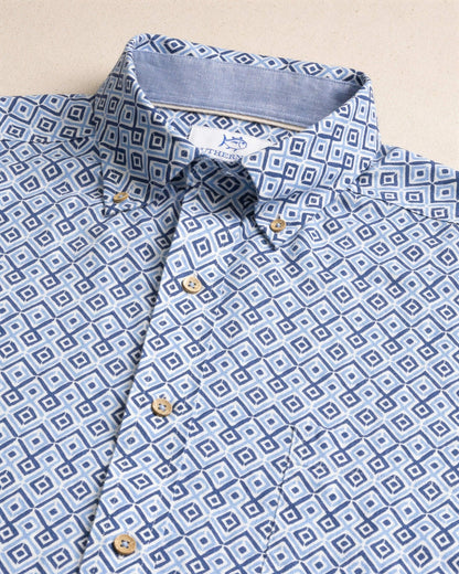 Marine Mirage Linen Rayon Short Sleeve Shirt | Southern Tide Popular