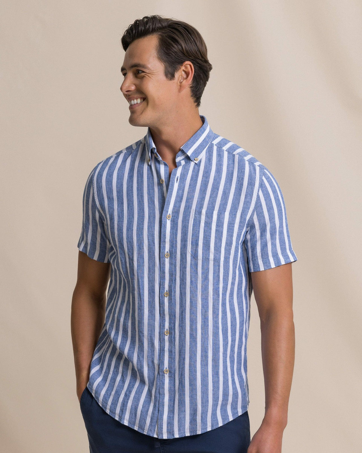 Seamark Stripe Short Sleeve Sport Shirt | Southern Tide Value