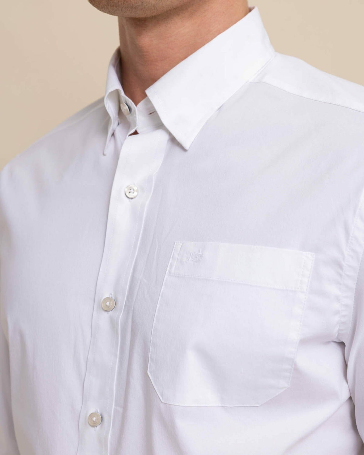 Charleston Overbrook Solid White Sport Shirt | Southern Tide Great Value