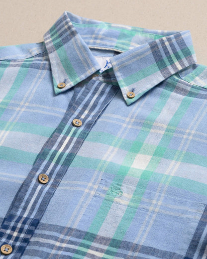 Cedar Island Plaid Linen Rayon Sport Shirt | Southern Tide New