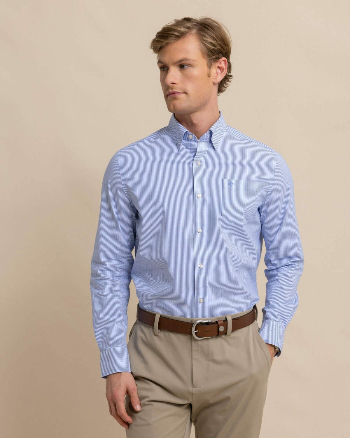 Charleston Granby Stripe Embroidered Sport Shirt | Southern Tide Premium