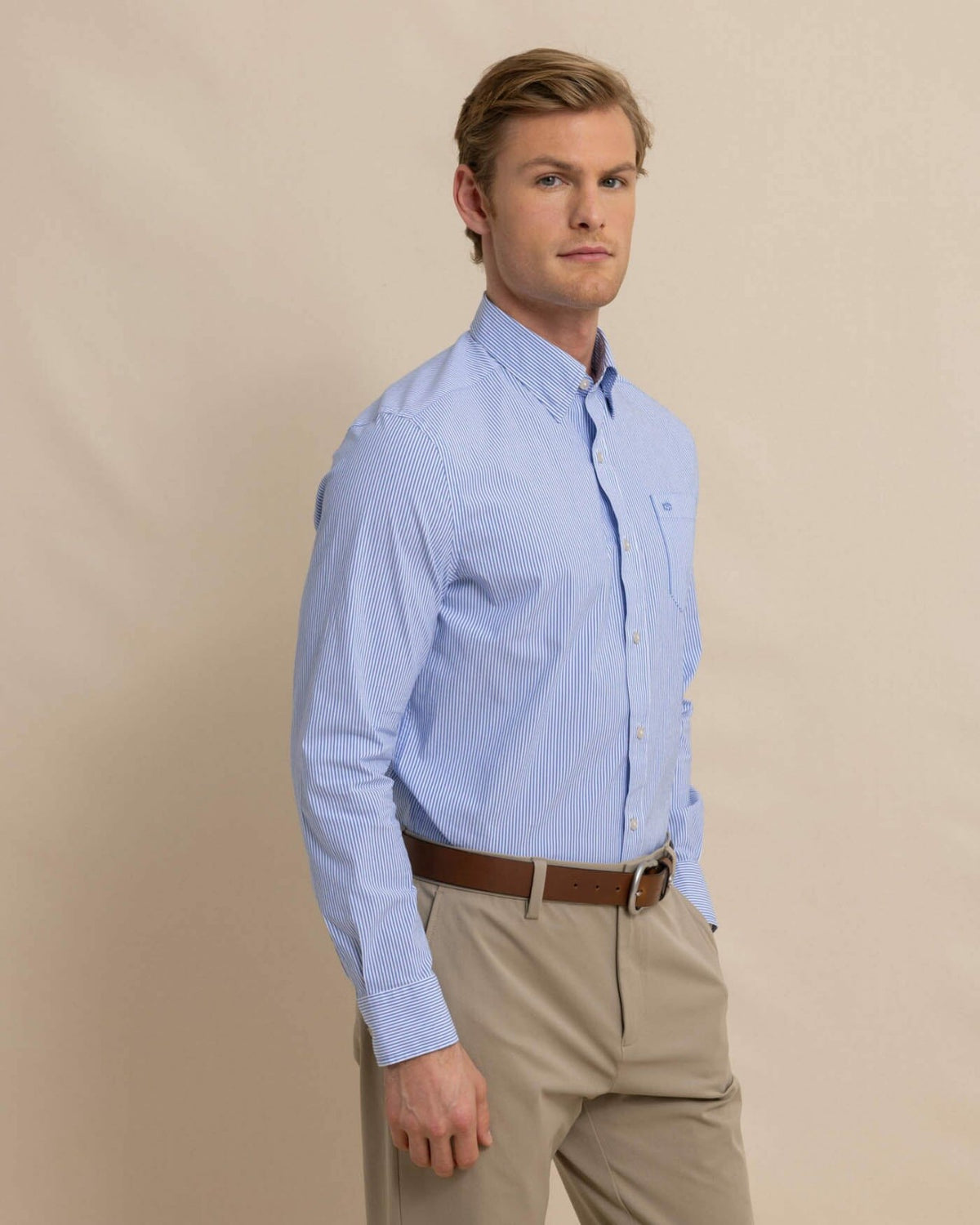 Charleston Granby Stripe Embroidered Sport Shirt | Southern Tide Premium