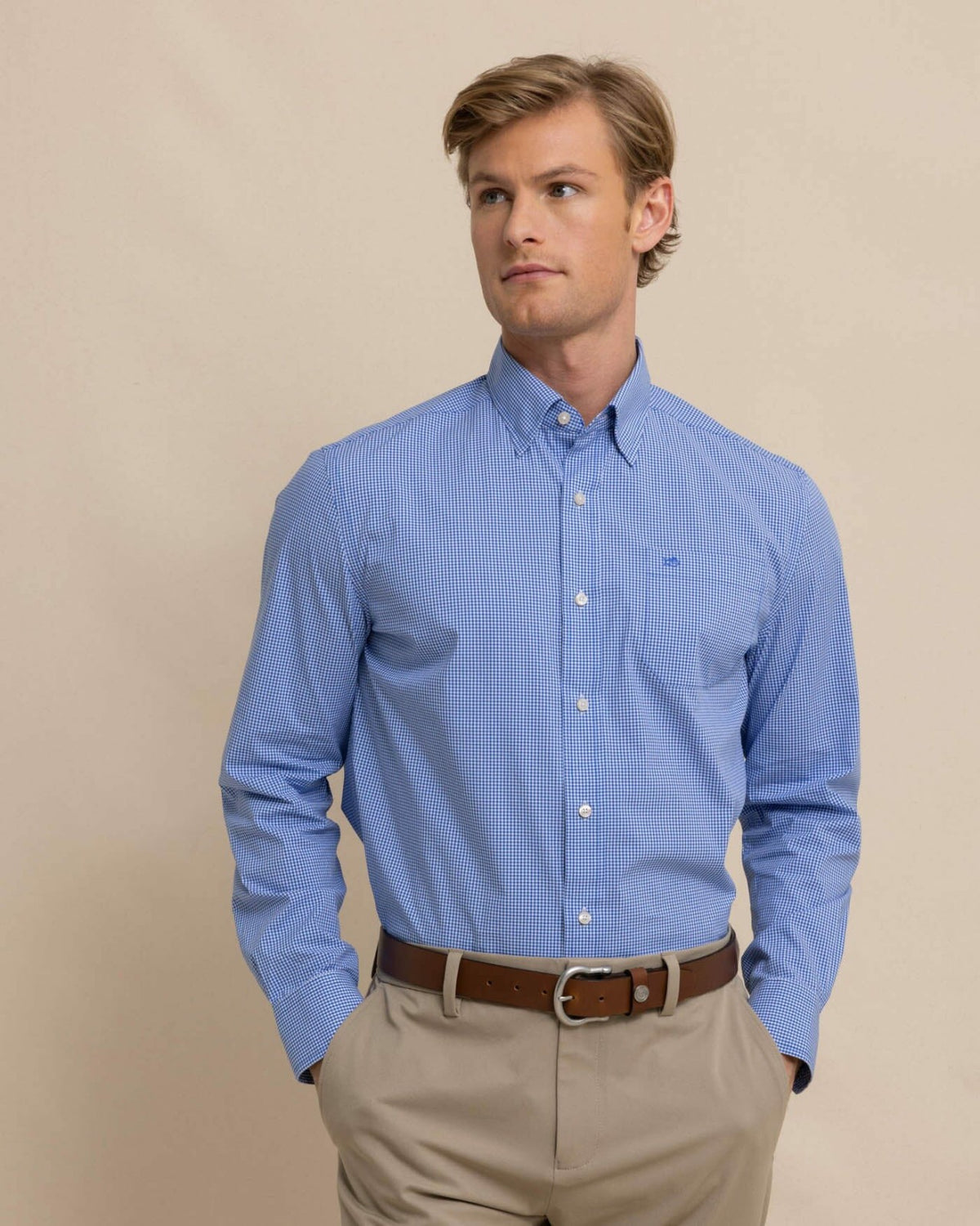 Charleston Parkwood Micro-Gingham Sport Shirt | Southern Tide Value