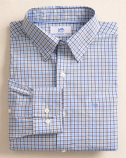 Charleston Summerton Plaid Sport Shirt - Blue | Southern Tide Value