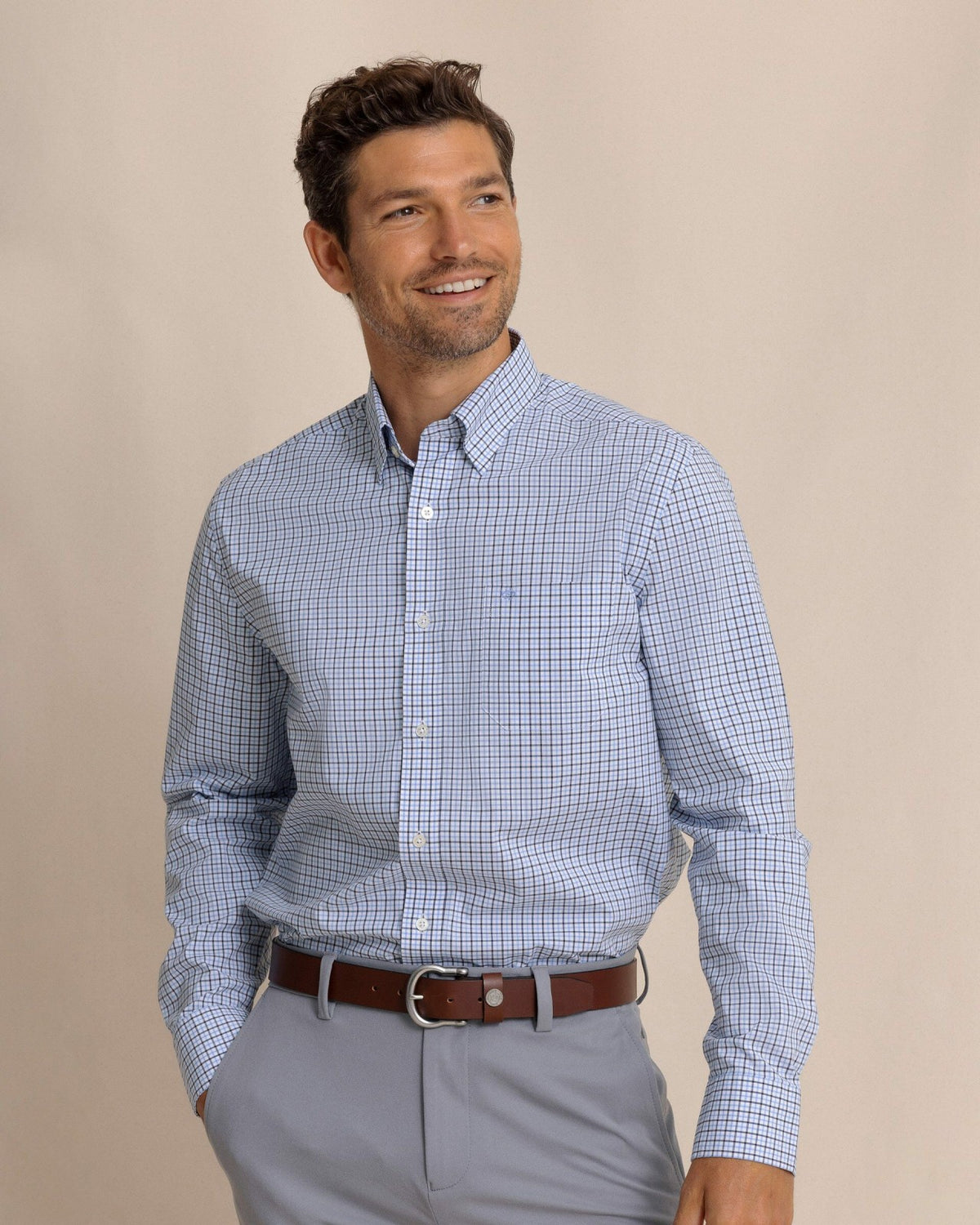 Charleston Summerton Plaid Sport Shirt - Blue | Southern Tide Value