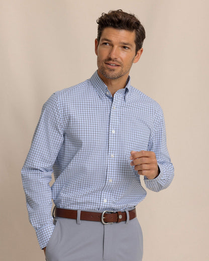 Charleston Summerton Plaid Sport Shirt - Blue | Southern Tide Value