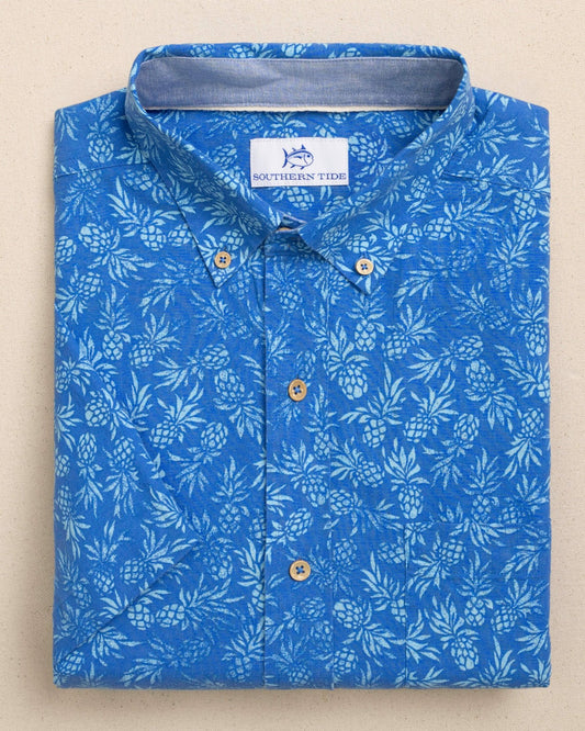Pineapple Parade Short Sleeve Sport Shirt | Southern Tide Sale