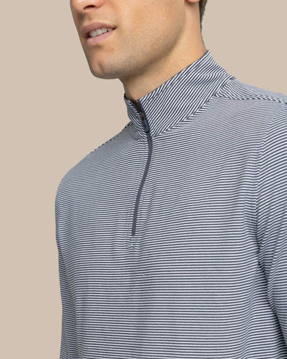 Cruiser Micro-Stripe Heather Quarter Zip | Southern Tide Best Price
