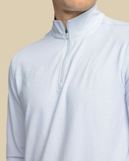 Cruiser Micro-Stripe Heather Quarter Zip | Southern Tide Best Price
