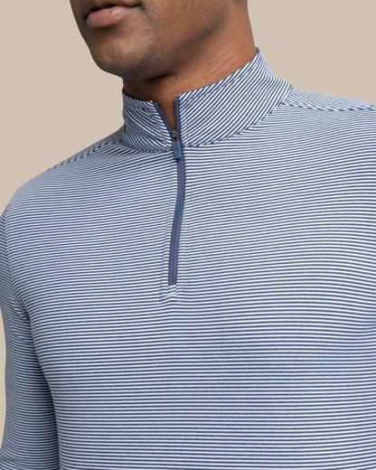 Cruiser Micro-Stripe Heather Quarter Zip | Southern Tide Best Price