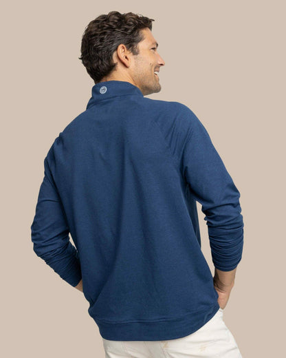 USA Flag Skipjack Cruiser Heather Quarter Zip | Southern Tide Latest