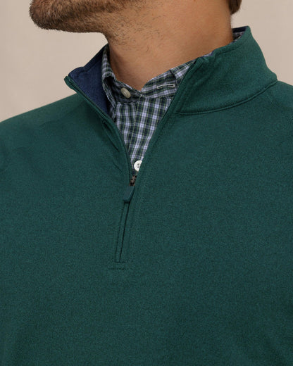 Cruiser Heather Quarter Zip Pullover - Green | Southern Tide Smart Buy