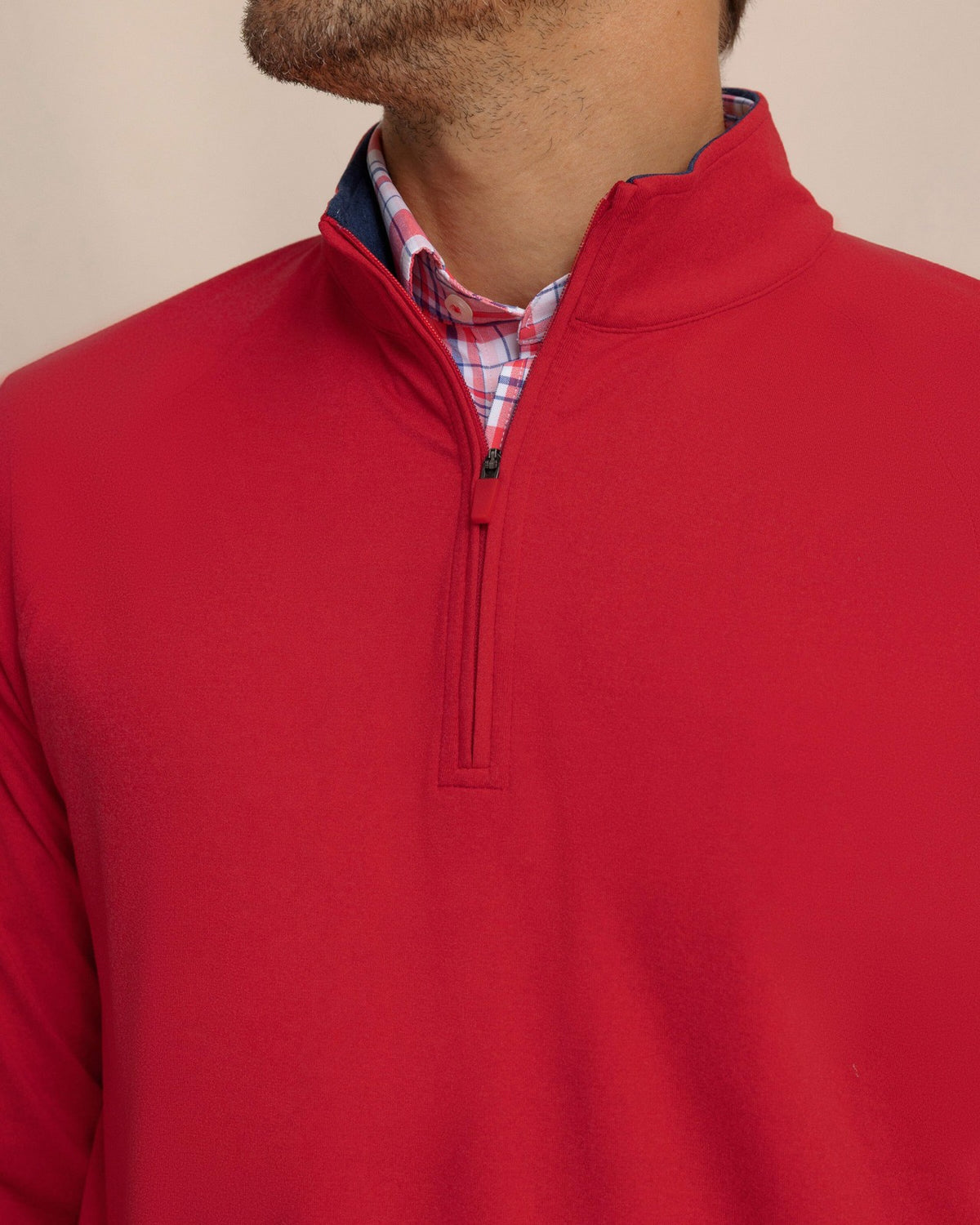 Cruiser Heather Quarter Zip Pullover - Crab Red | Southern Tide Best Price