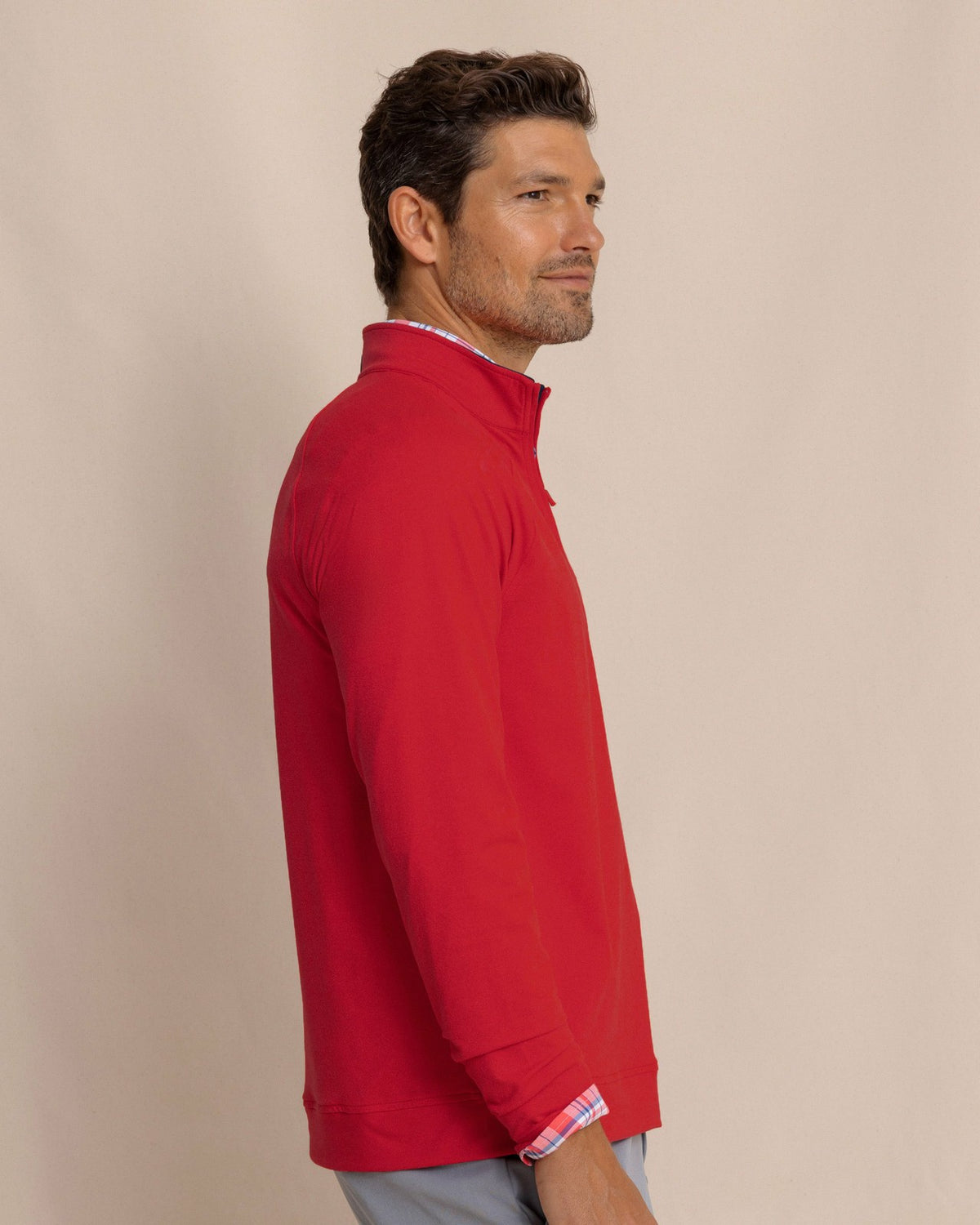 Cruiser Heather Quarter Zip Pullover - Crab Red | Southern Tide Best Price
