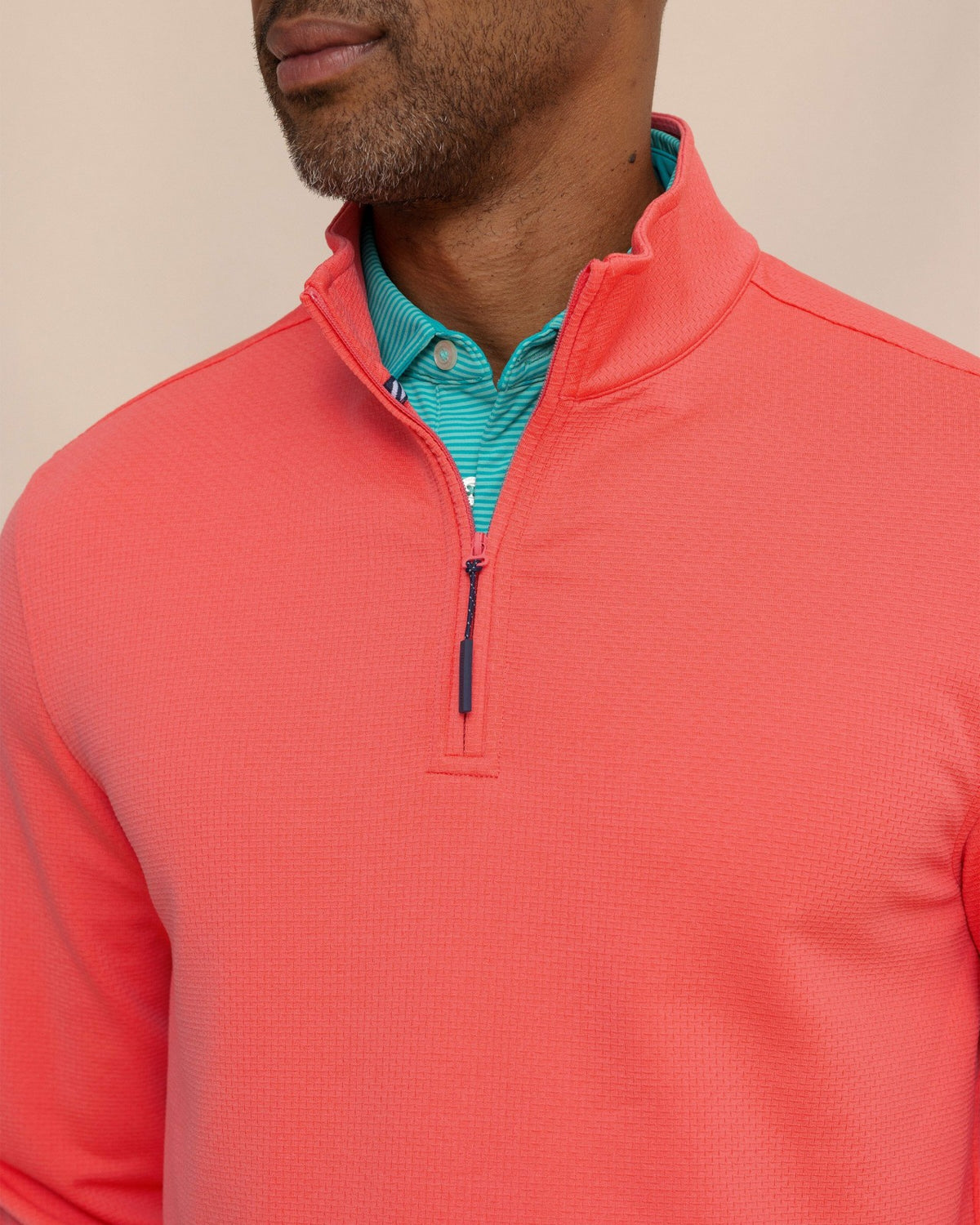 Schooner Quarter Zip - Sunkist Coral | Southern Tide Signature