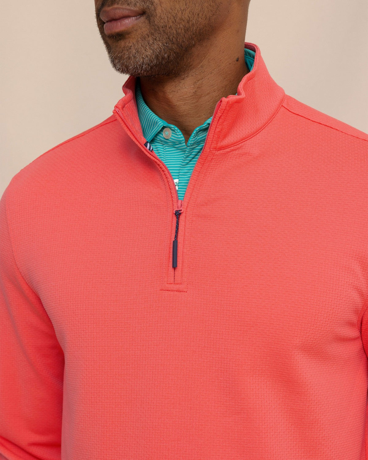 Schooner Quarter Zip - Sunkist Coral | Southern Tide Signature