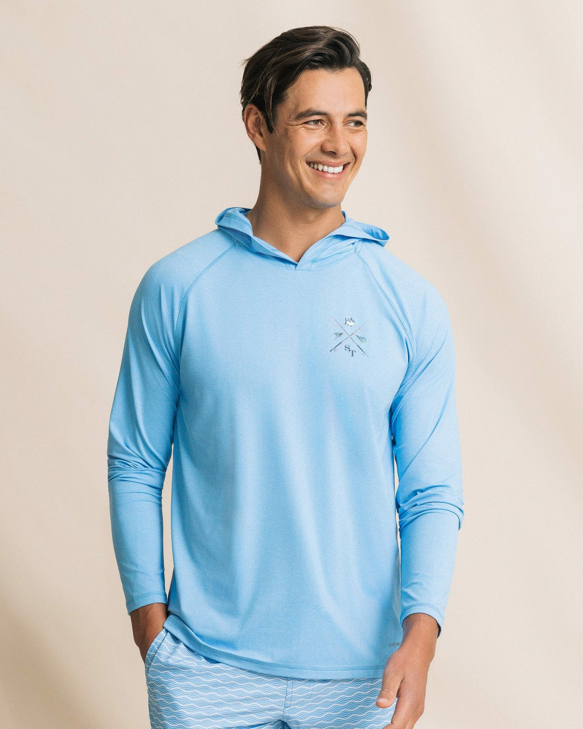 Crossed Lines Coastal Breeze® Performance Hoodie | Southern Tide Quality