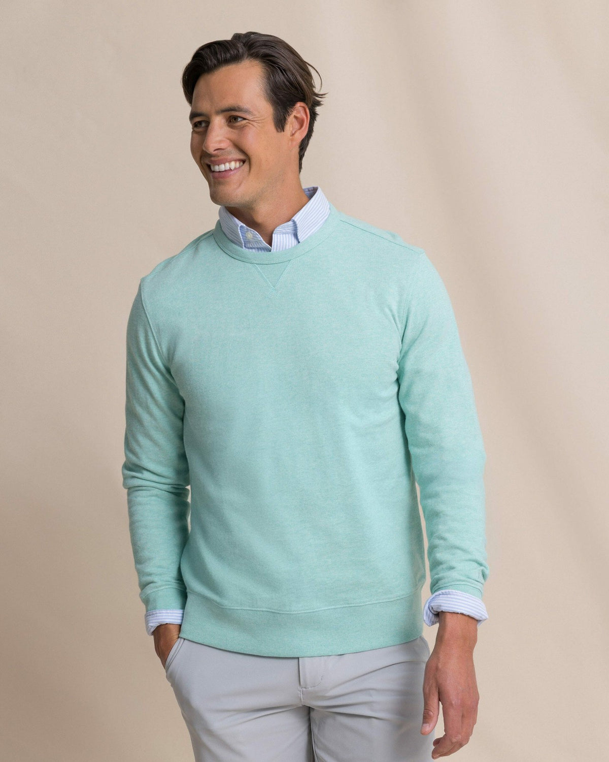 Upper Deck Heather Crew | Southern Tide Recommended