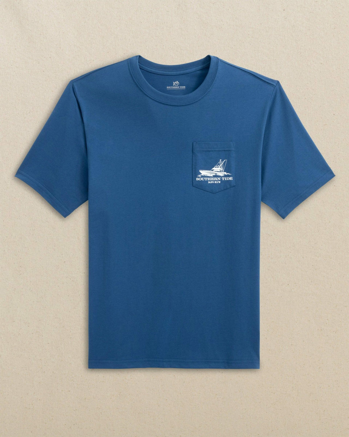 Fishing Boat Coordinates Short Sleeve T-Shirt | Southern Tide Special Offer