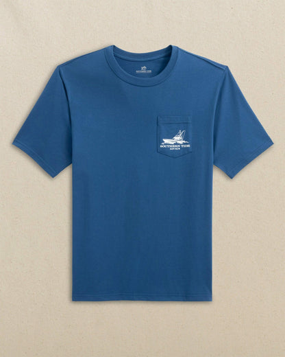 Fishing Boat Coordinates Short Sleeve T-Shirt | Southern Tide Special Offer